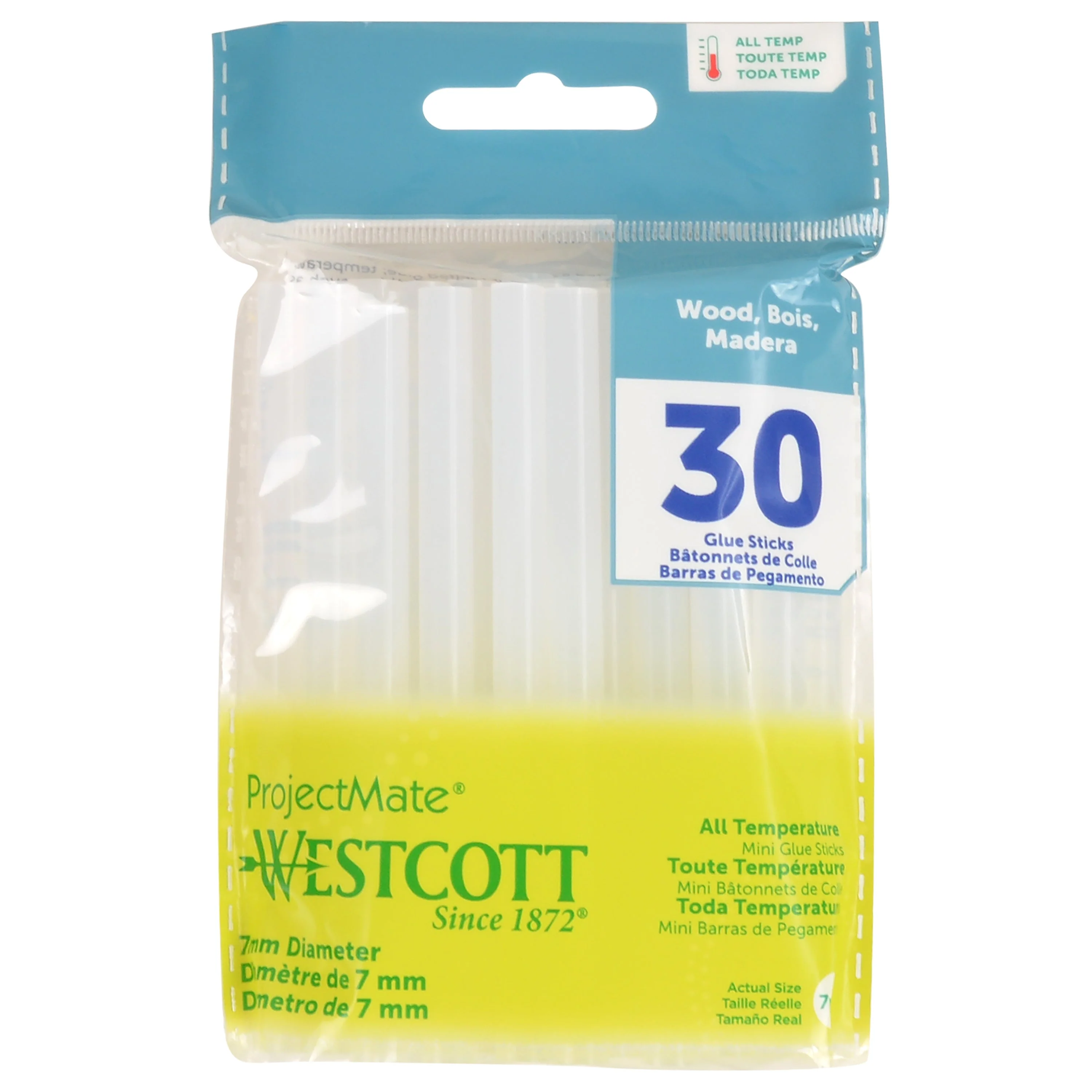 Premium All Temperature Mini Glue Sticks, Wood Formulation (17115)