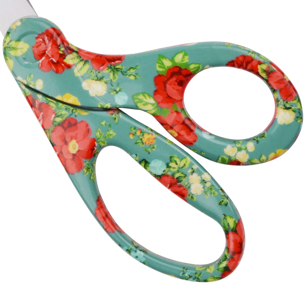 The Pioneer Woman Teal Vintage Floral 45mm Rotary & 8" Fashion Scissors Set (55892-PARENT) - Image 4