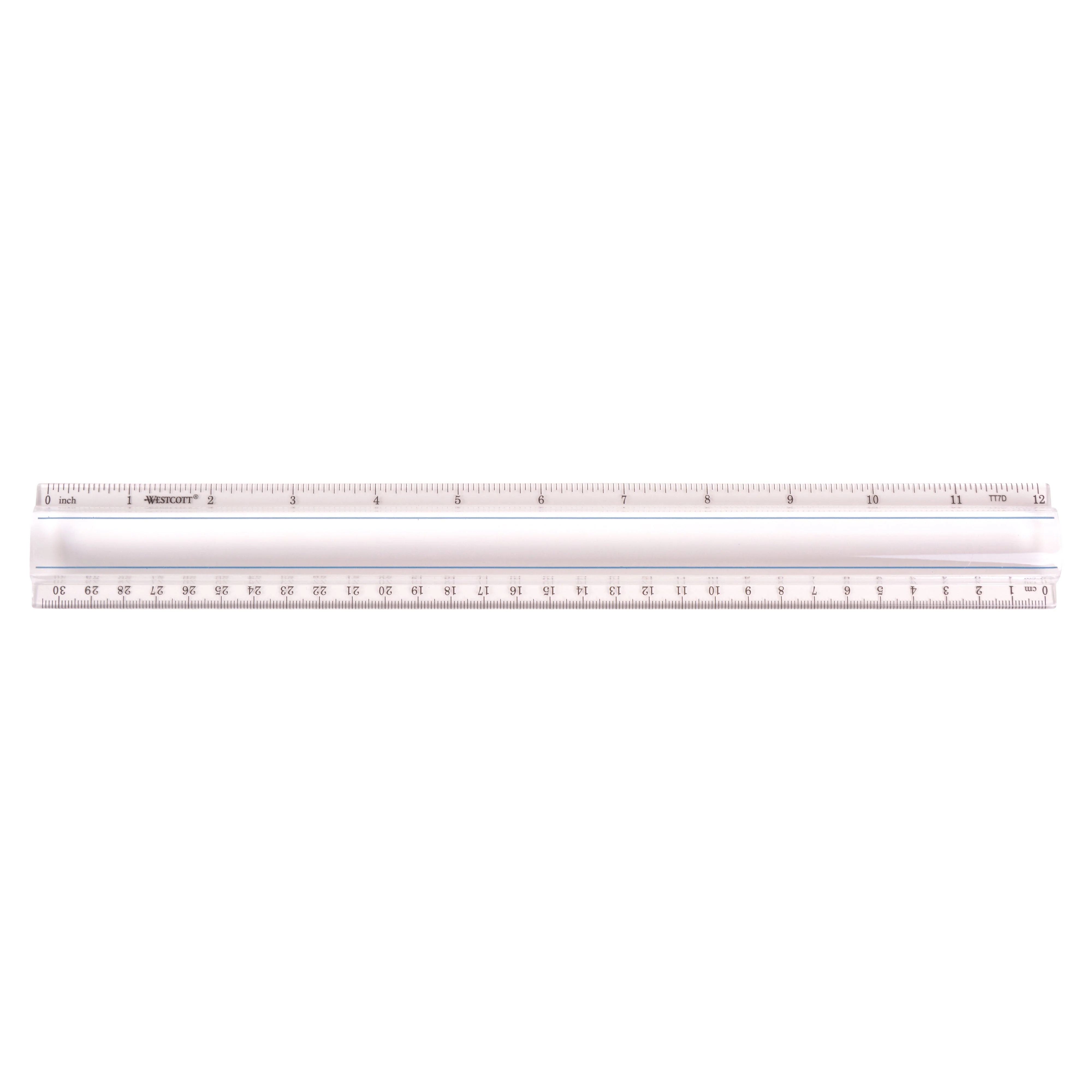 Westcott 12-Inch Data Processing Magnifying Ruler, Clear (15571)