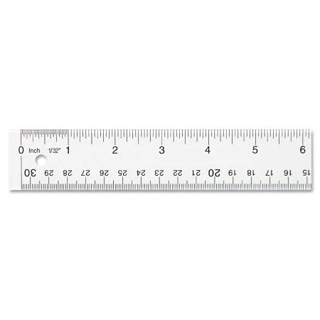 Westcott 12" Transparent Acrylic Ruler, Clear (10562) - Image 2