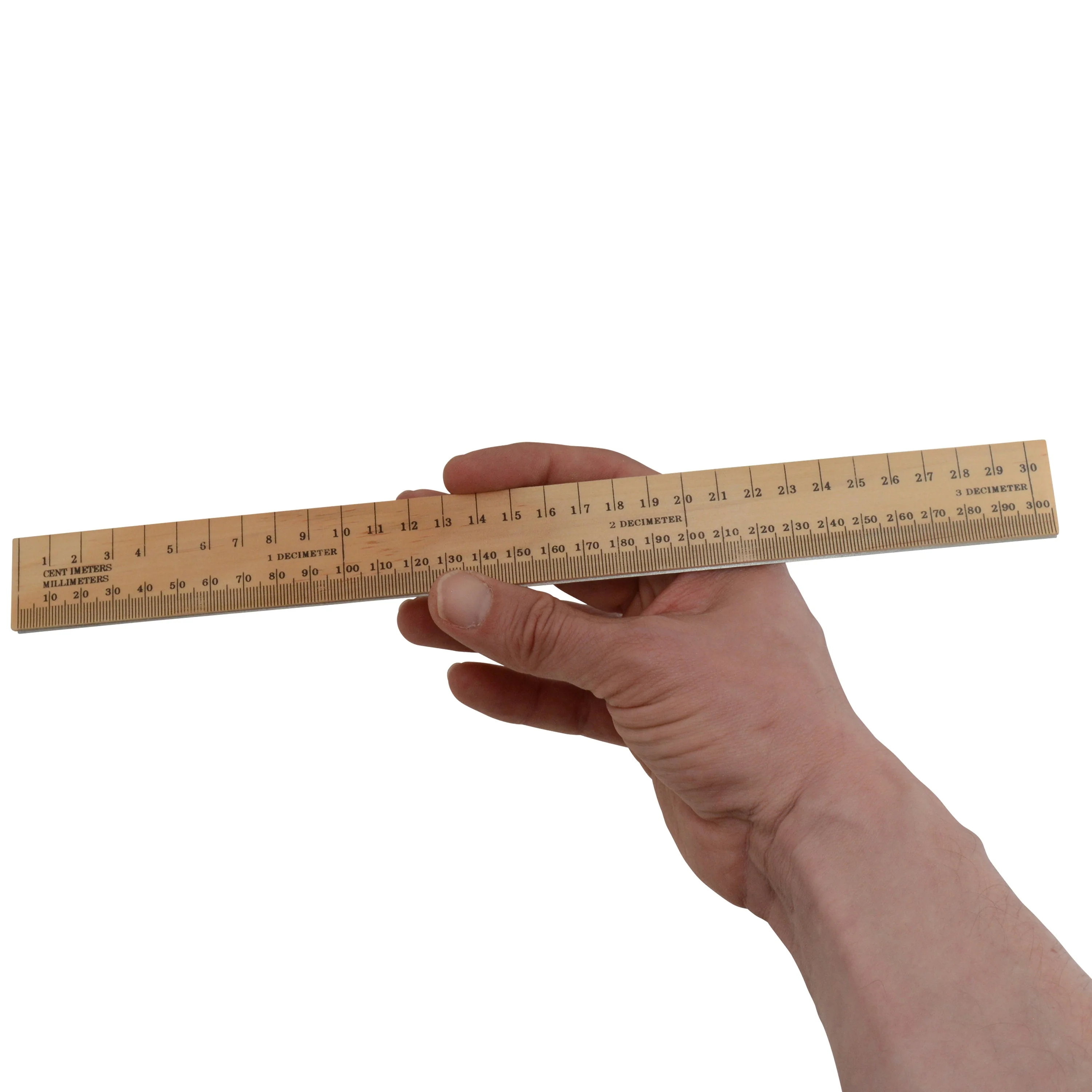 Westcott 30 cm Wood Ruler Measuring Metric and 1/16" Scale With Single Metal Edge (10375) - Image 3