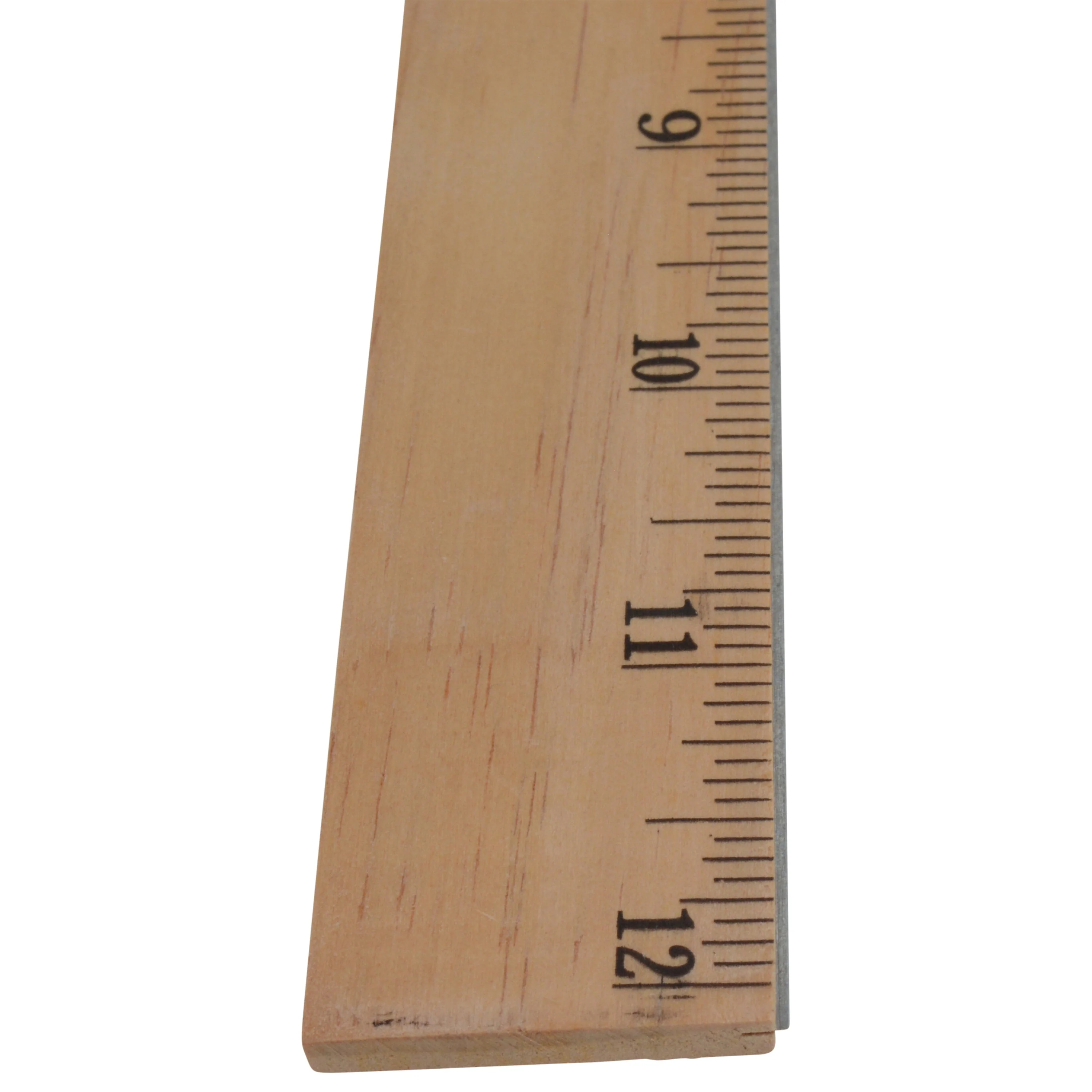 Westcott 30 cm Wood Ruler Measuring Metric and 1/16" Scale With Single Metal Edge (10375) - Image 4