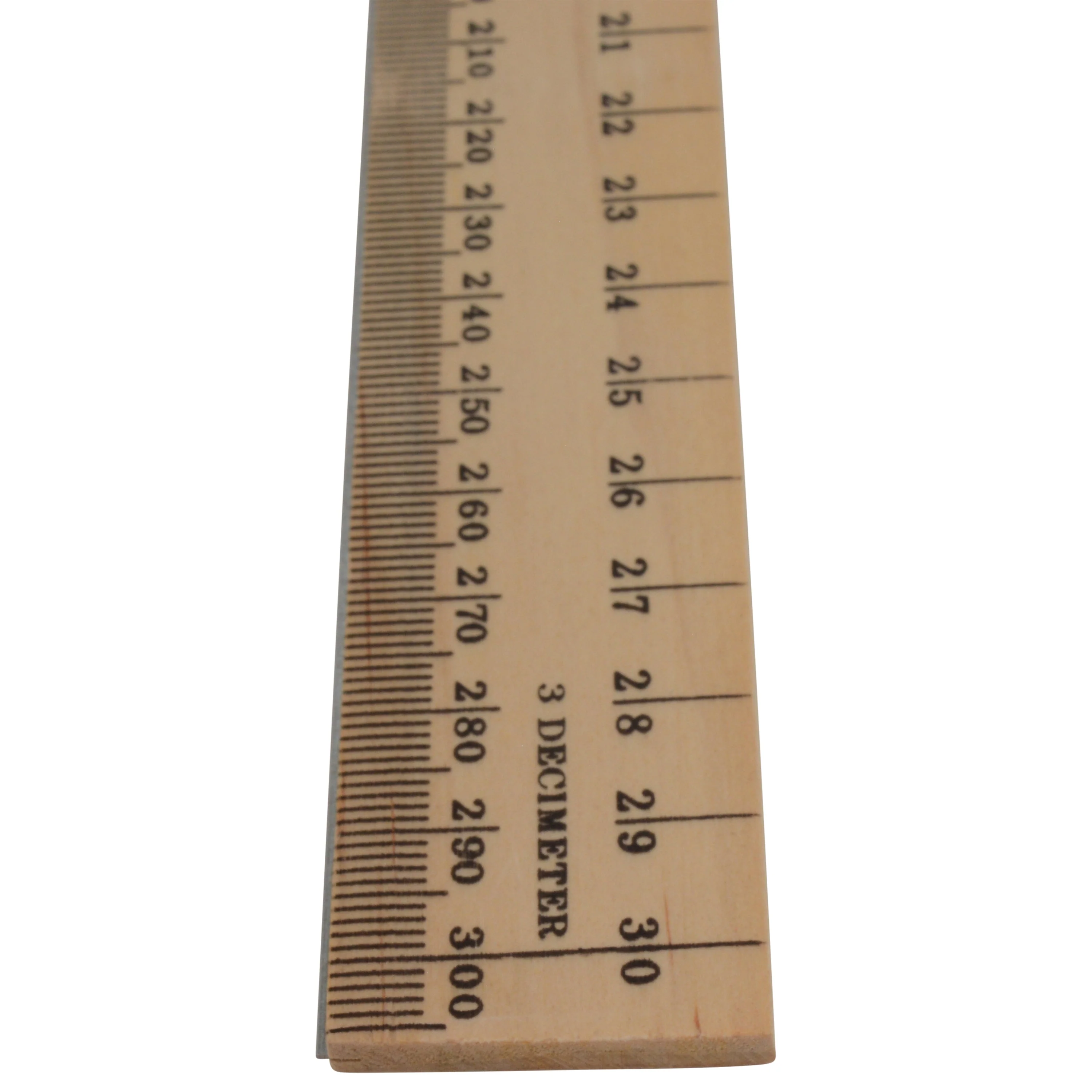 Westcott 30 cm Wood Ruler Measuring Metric and 1/16" Scale With Single Metal Edge (10375) - Image 5