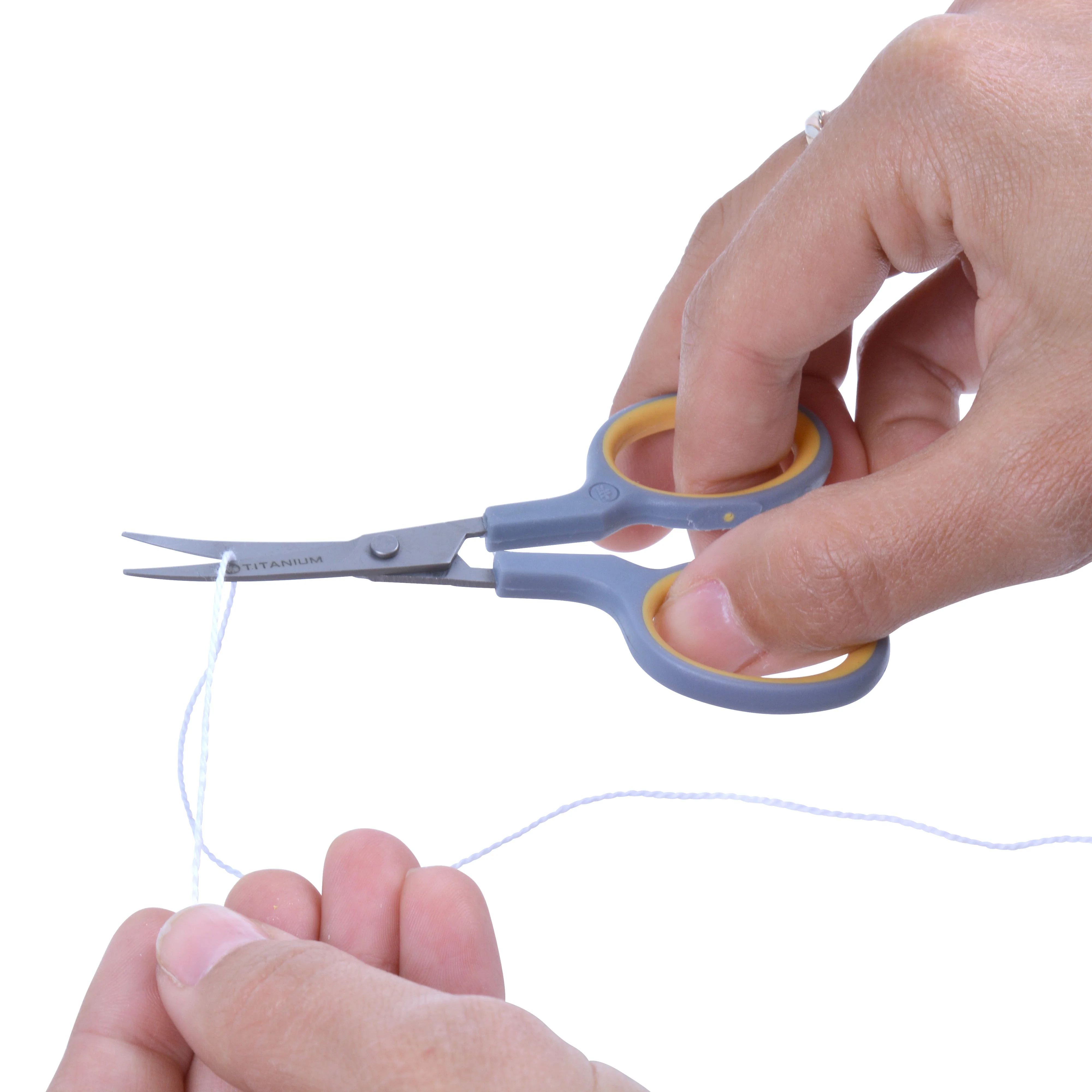 Westcott 4" Soft Handle Titanium Bonded Curved Embroidery Scissors (13865) - Image 2