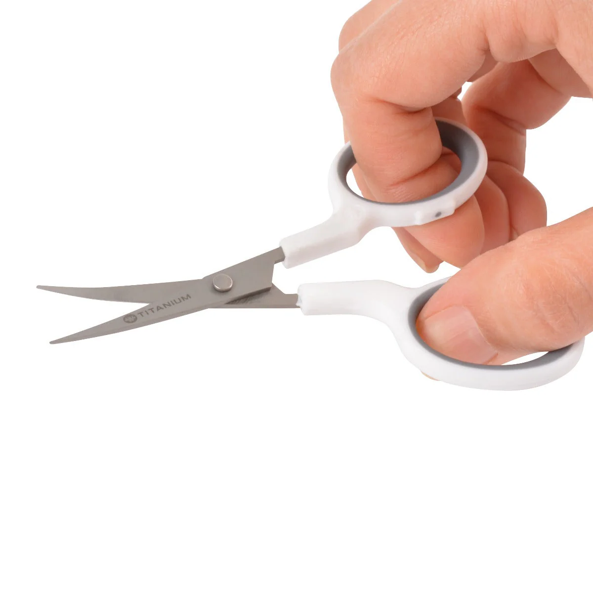 Westcott 4" Titanium Bonded Curved Blade Embroidery Scissors, White/Gray (16380) - Image 5