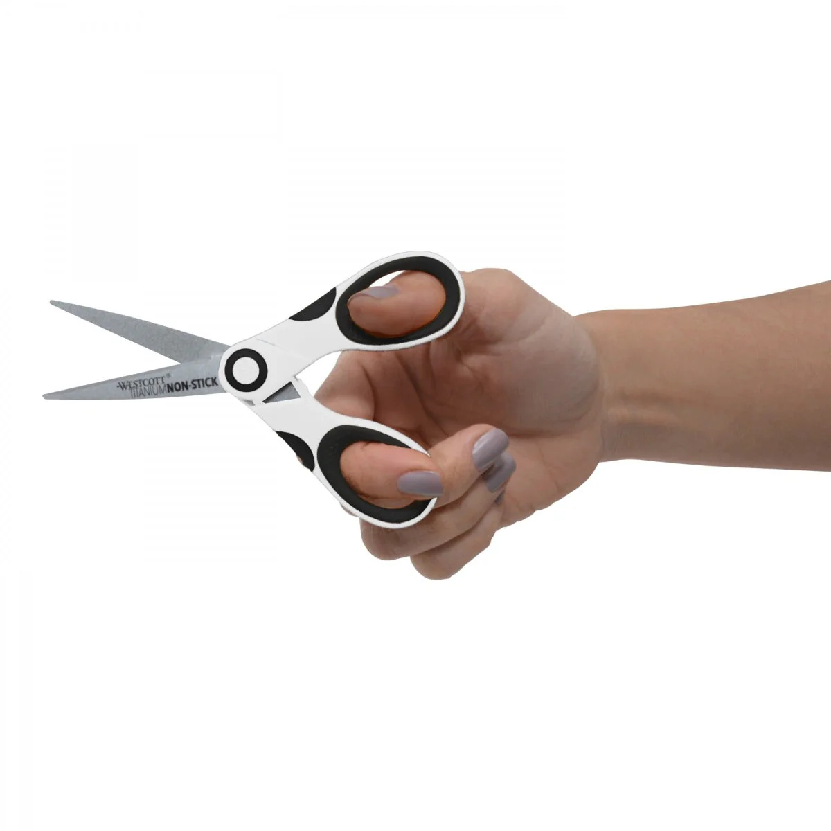 Westcott 5" Titanium Bonded Non-Stick Scissor with Microtip, White (15130) - Image 2