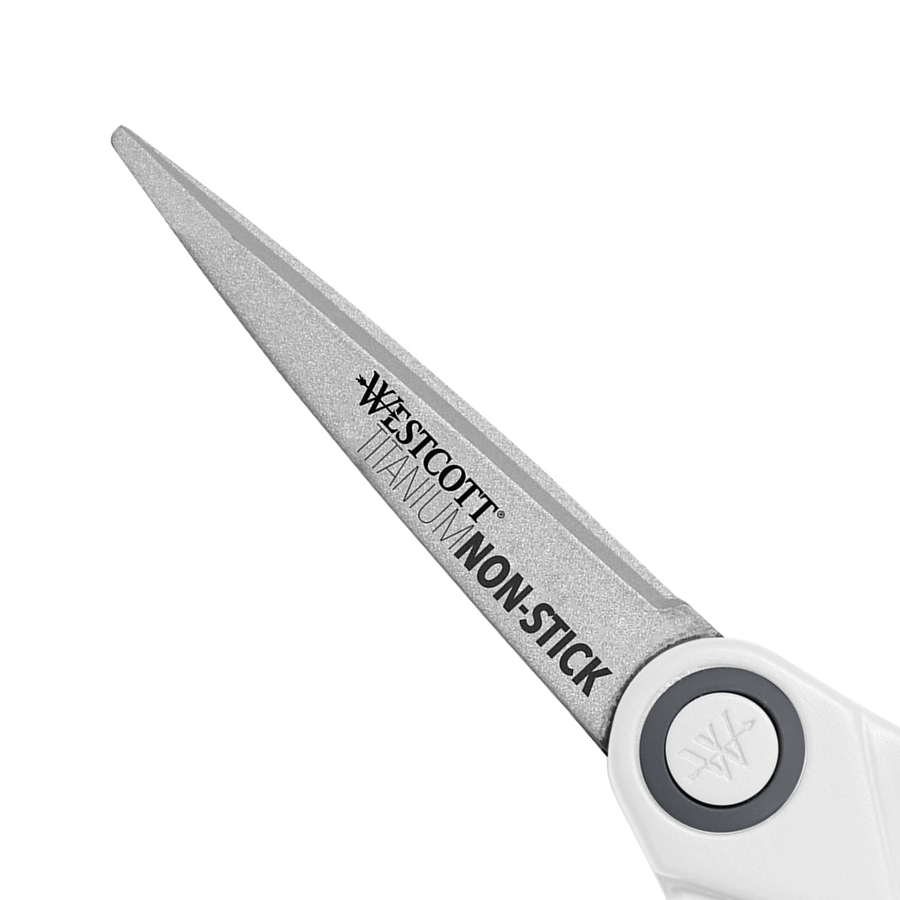 Westcott 5" Titanium Bonded Non-Stick Scissor with Microtip, White (15130) - Image 5