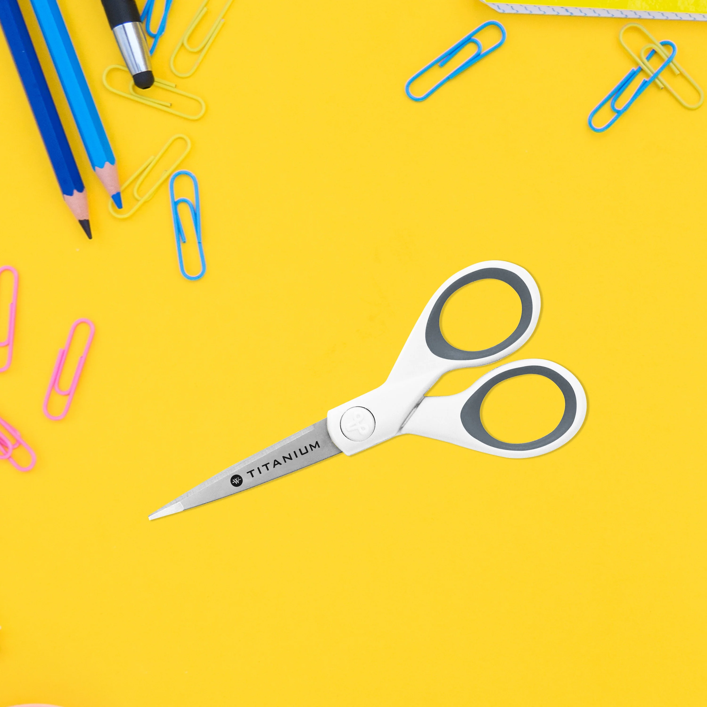 Westcott 5" Titanium Bonded Straight Scissor with Microtip, White (15146) - Image 3