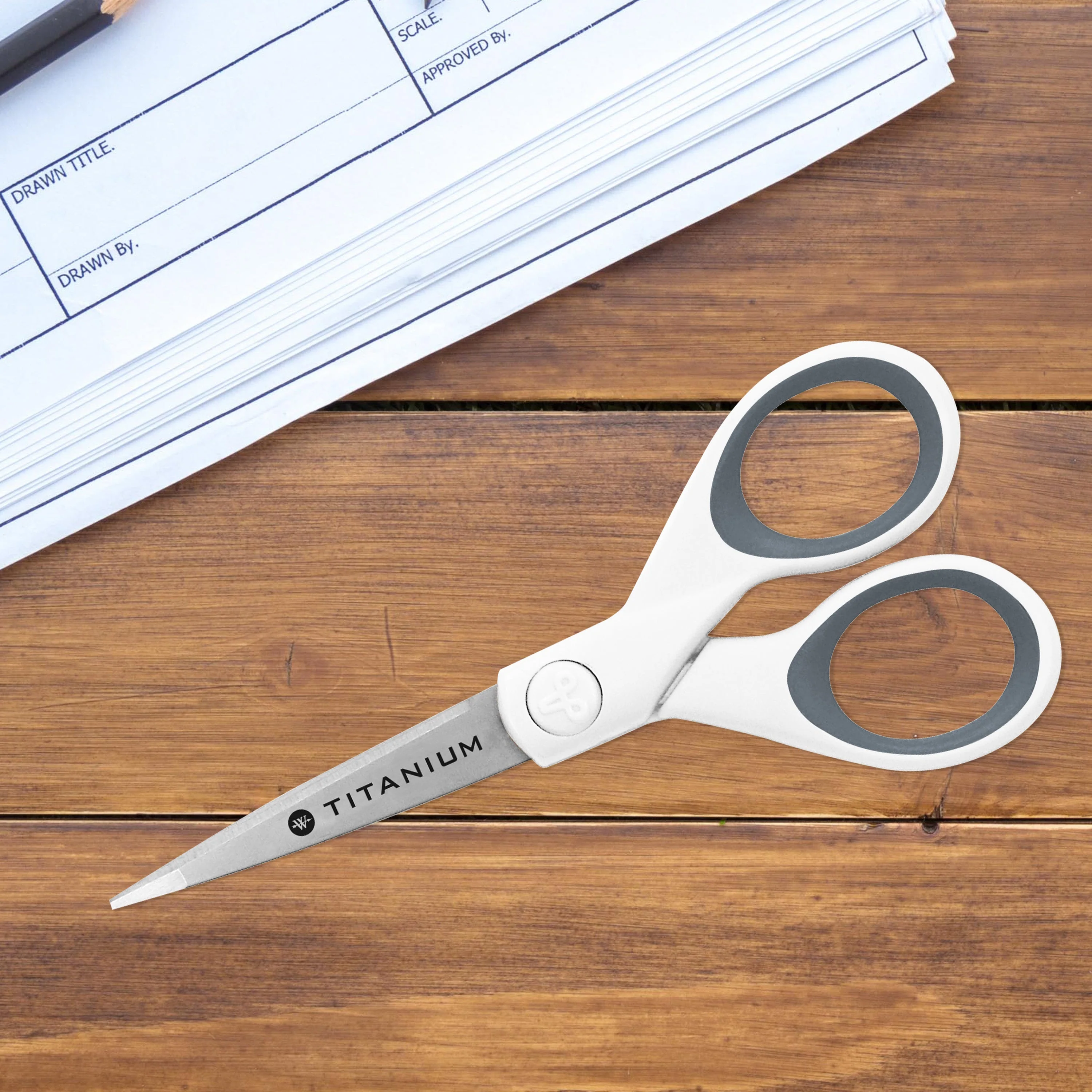 Westcott 5" Titanium Bonded Straight Scissor with Microtip, White (15146) - Image 4
