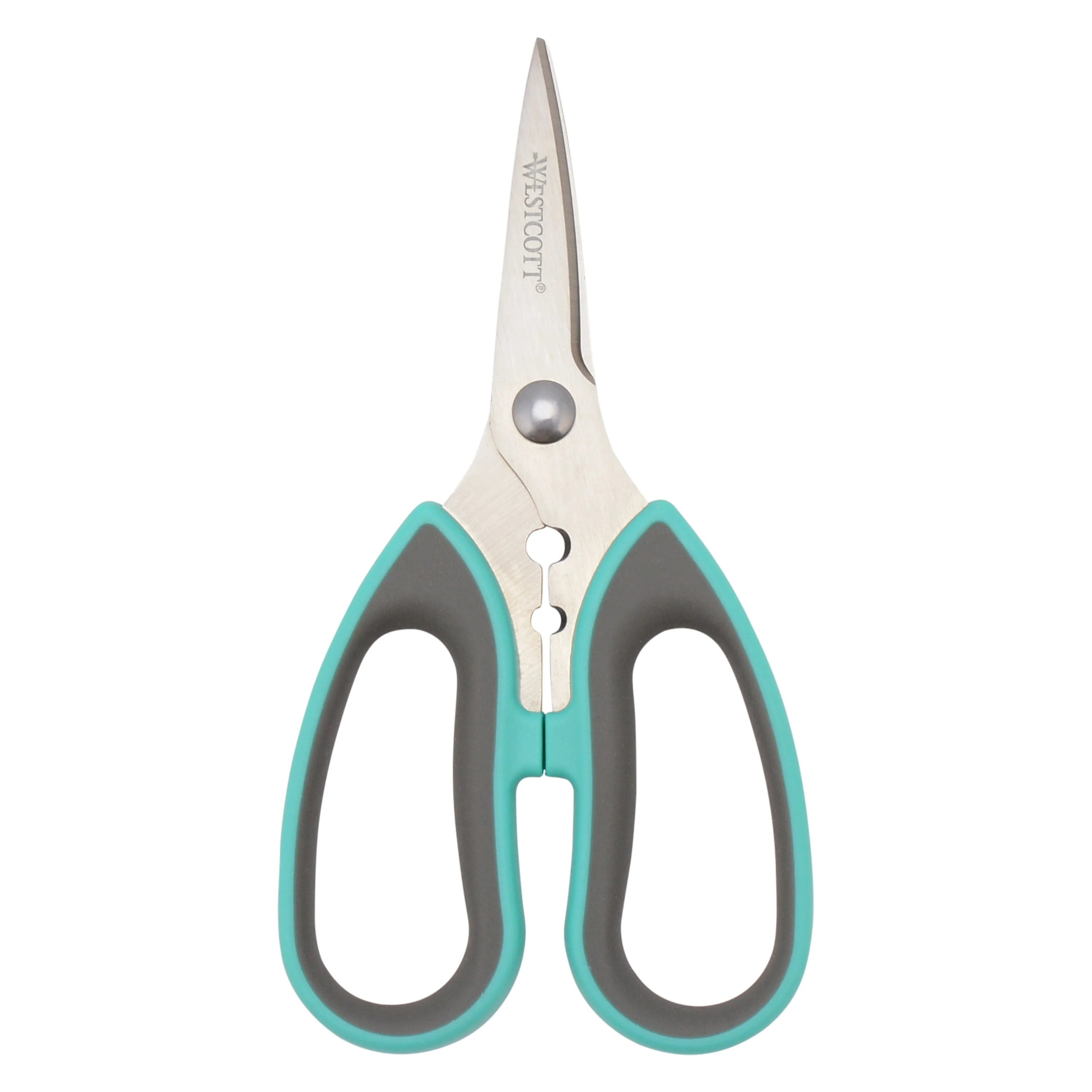 Westcott 6.5" Titanium Bonded Soft Handle Kitchen Shears for Herbs, Teal (00829) - Image 2