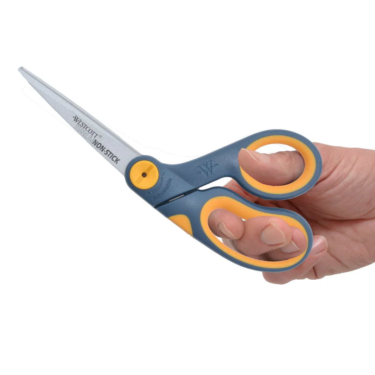 Westcott 8" Bent Titanium Bonded Non-Stick Scissors With Adjustable Glide Feature (14850) - Image 6