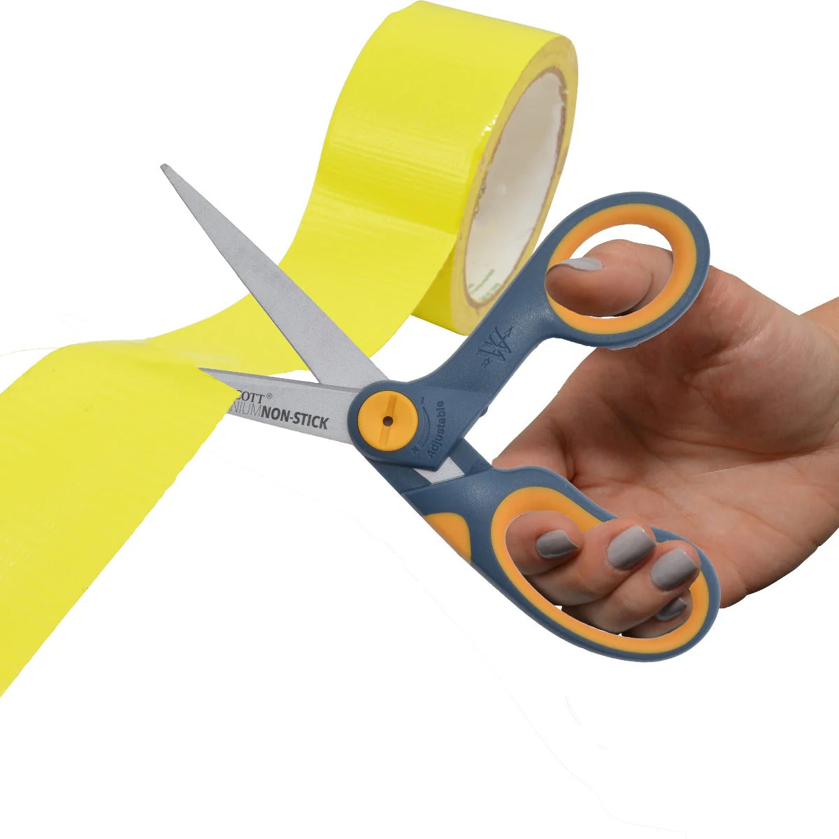 Westcott 8" Bent Titanium Bonded Non-Stick Scissors With Adjustable Glide Feature (14850) - Image 7