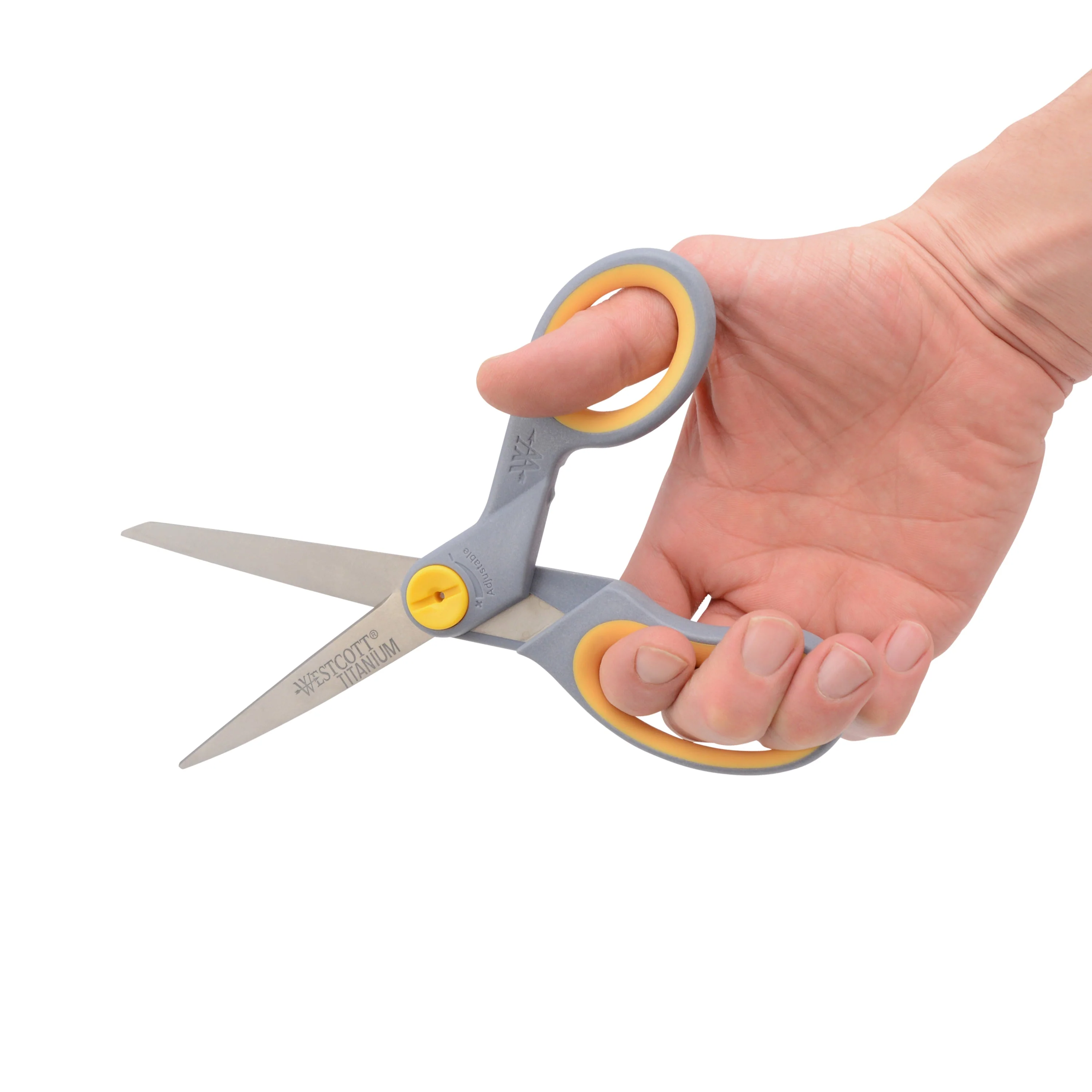Westcott 8" Straight Soft Handle Titanium Bonded Glide Scissors, Grey/Yellow (13529) - Image 10
