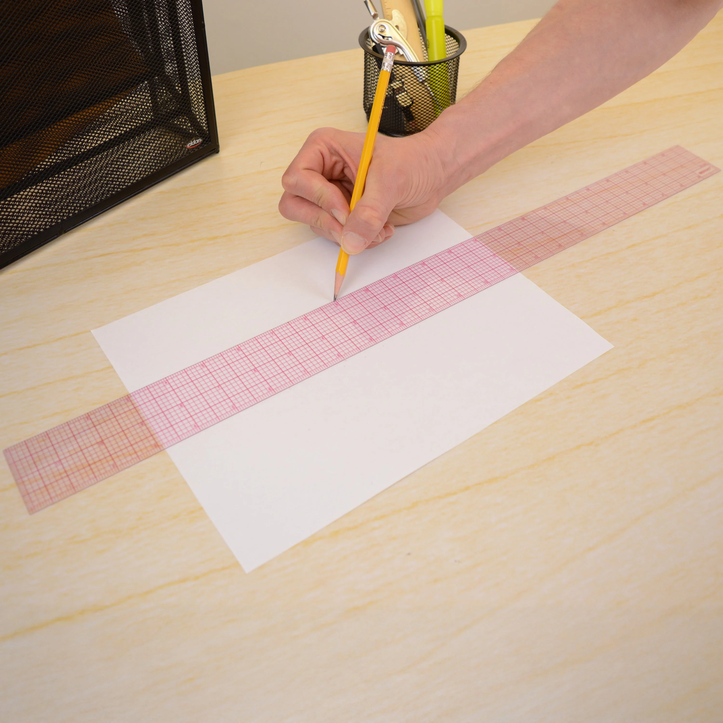 Westcott 8ths Graph Ruler, 2 x 24", Transparent (W-248) - Image 3