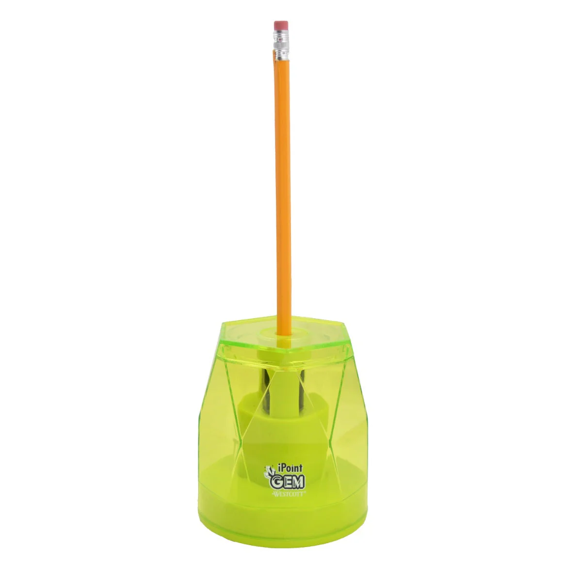 Westcott iPoint® GEM Battery Pencil Sharpener, Neon Green (00577-PARENT) - Image 2