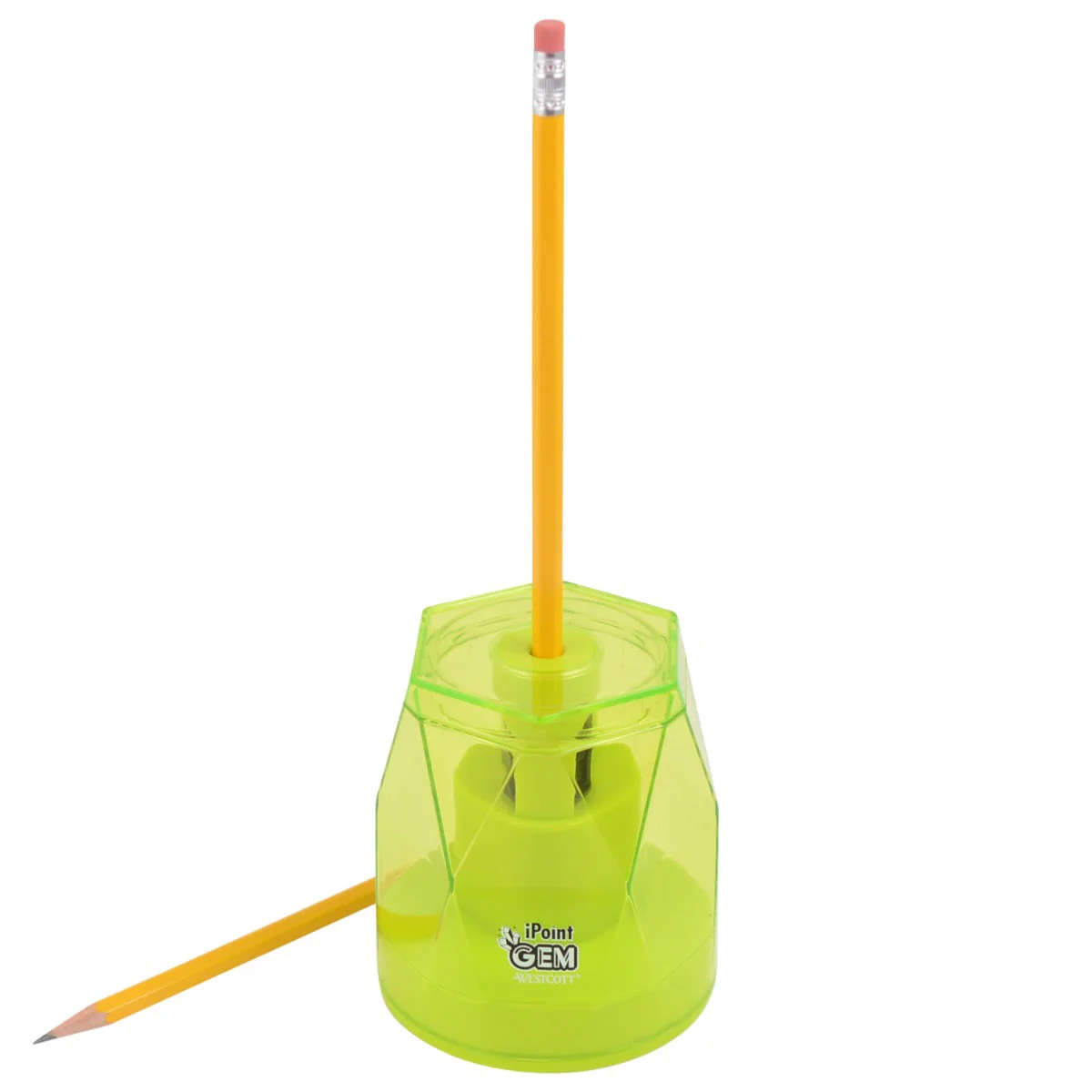 Westcott iPoint® GEM Battery Pencil Sharpener, Neon Green (00577-PARENT) - Image 3