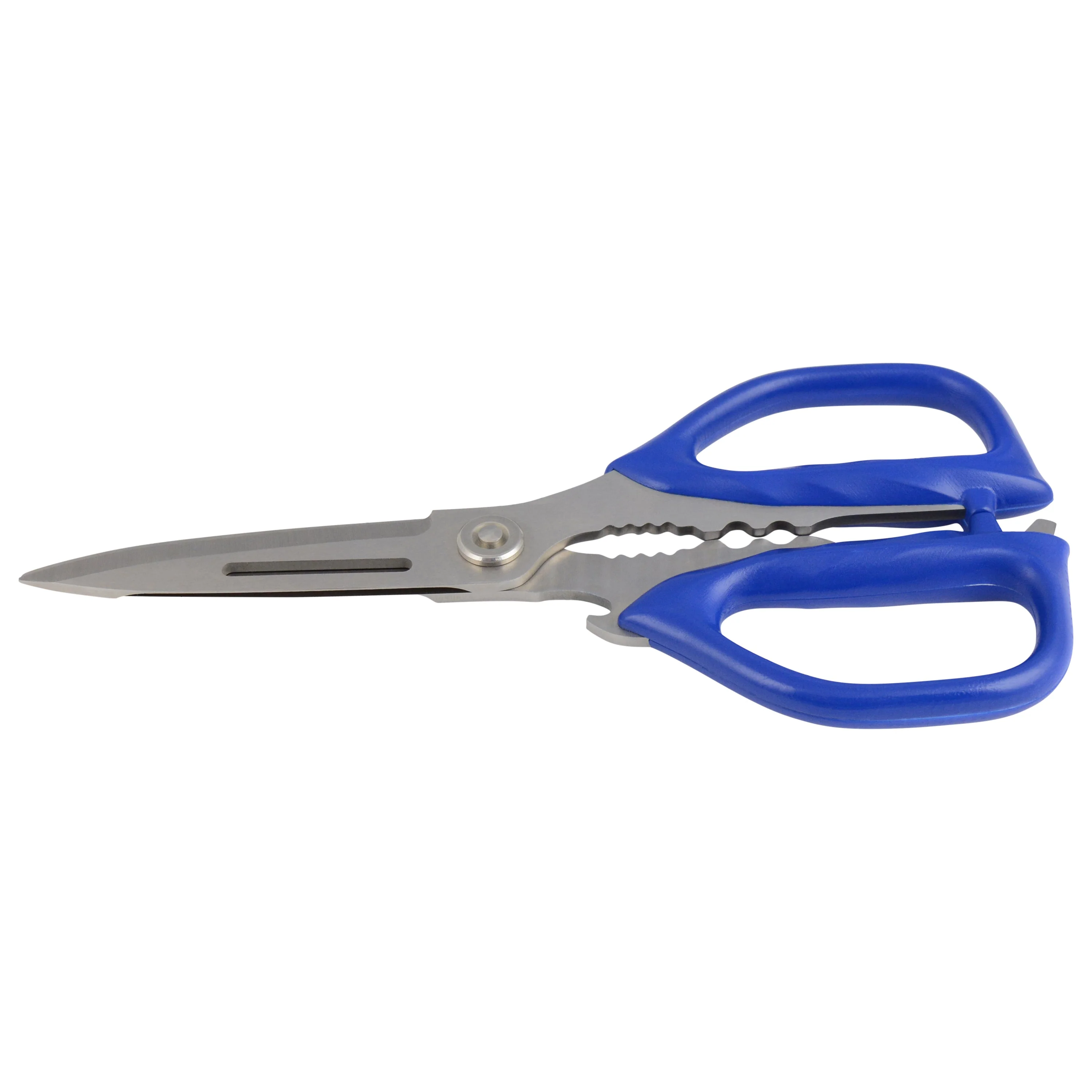 Westcott Kitchen Shear with detachable handles includes Sheath with built in Ceramic Sharpener, Blue (00861) - Image 3