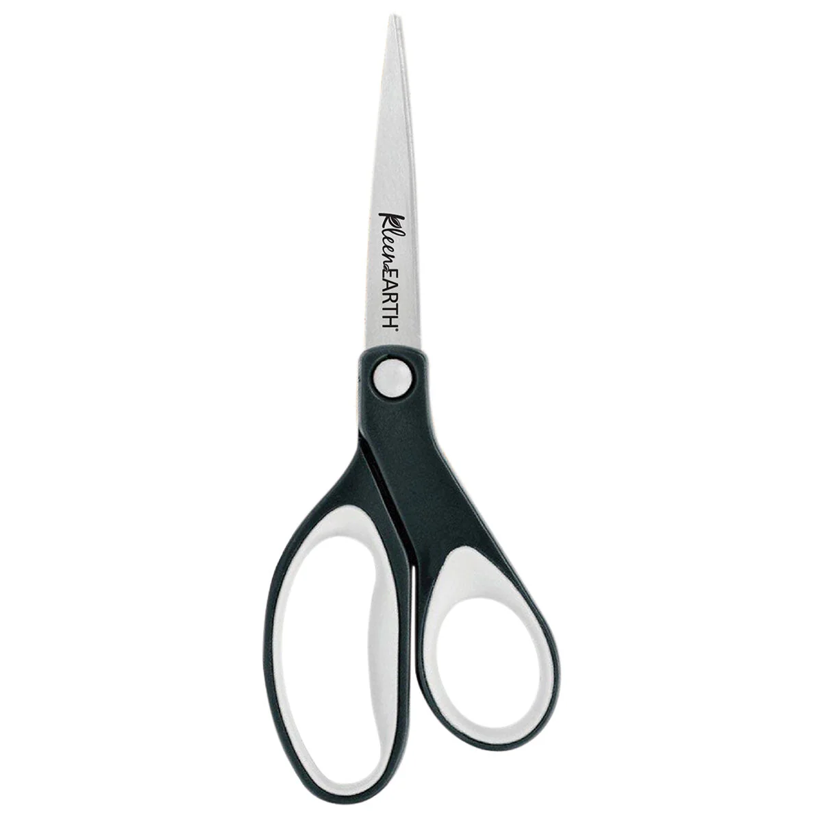Westcott 8-Inch KleenEarth Soft Handle Straight Scissors, Black/Gray (15588)